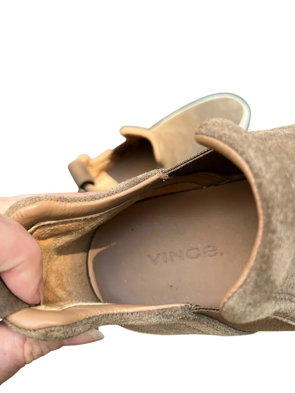 Vince Lucio Men's Slip-On Suede Sneakers - Taupe Sz 9.5
